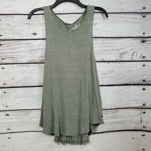American Eagle Large Green Stripe Tank Top